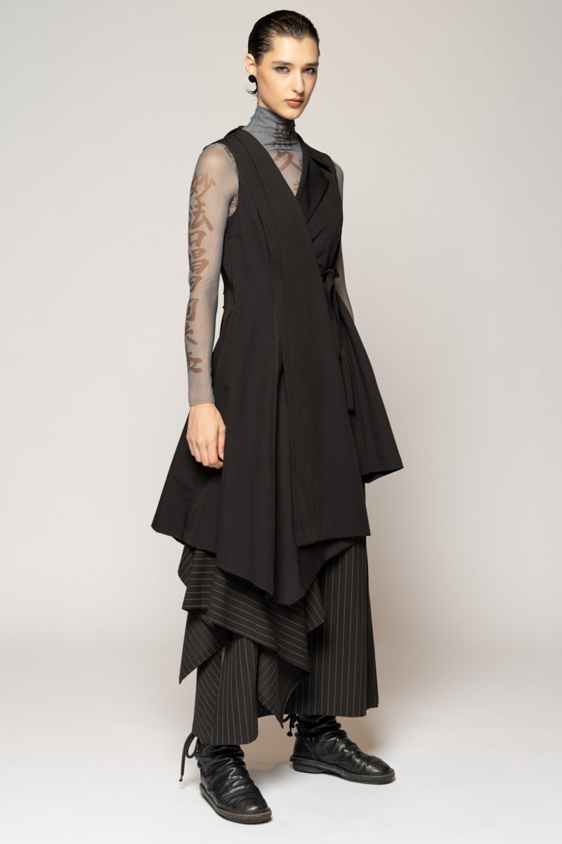 Kusa Long Vest Blk