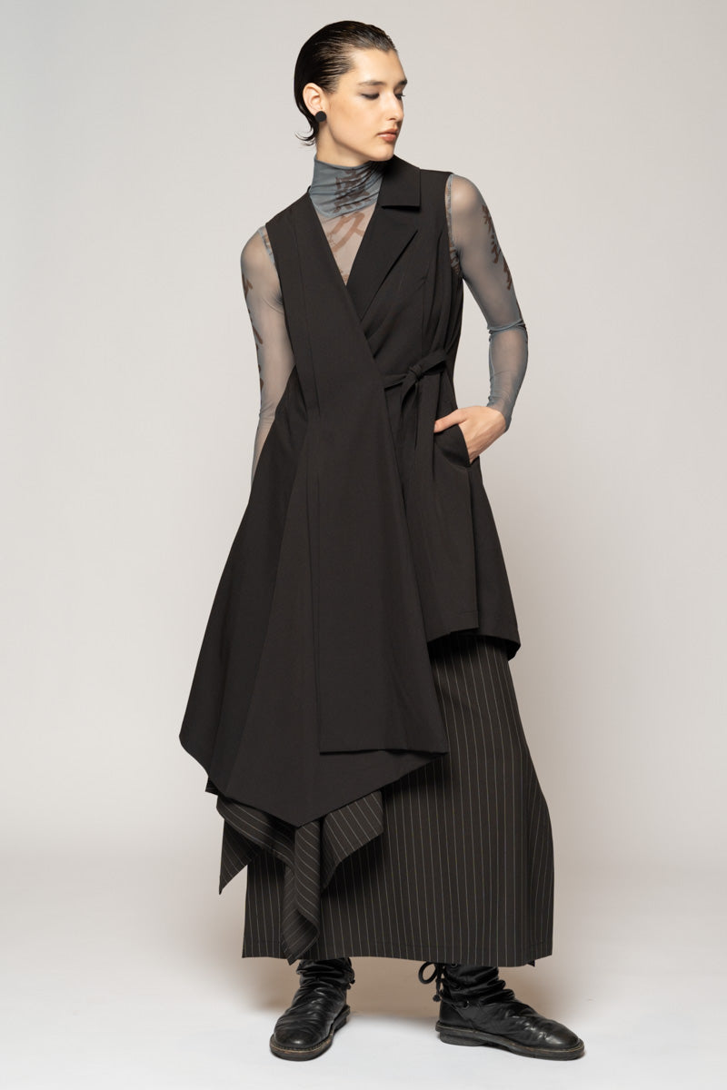 Kusa Long Vest Blk