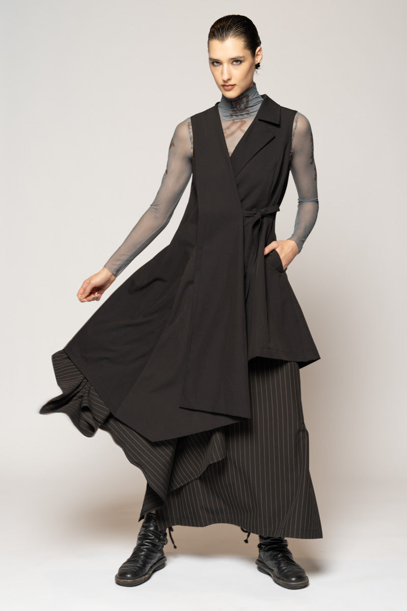 Kusa Long Vest Blk