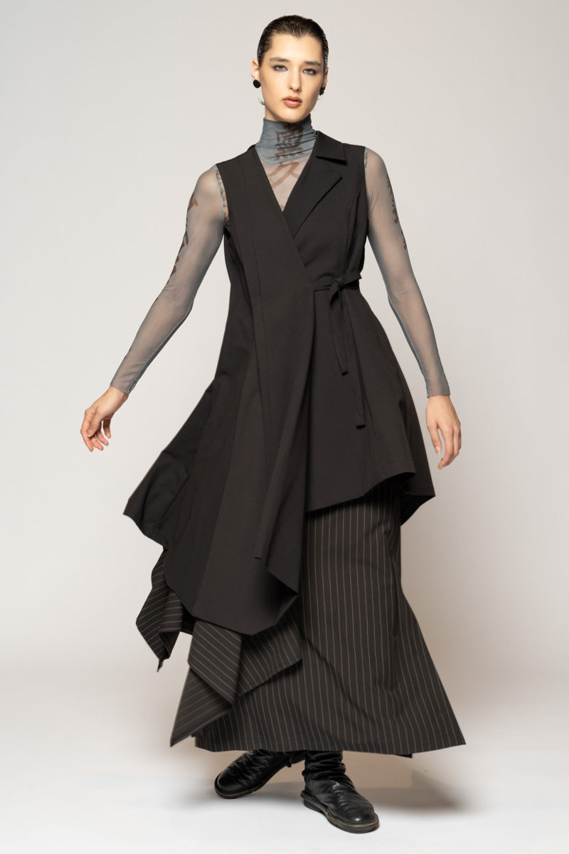 Kusa Long Vest Blk