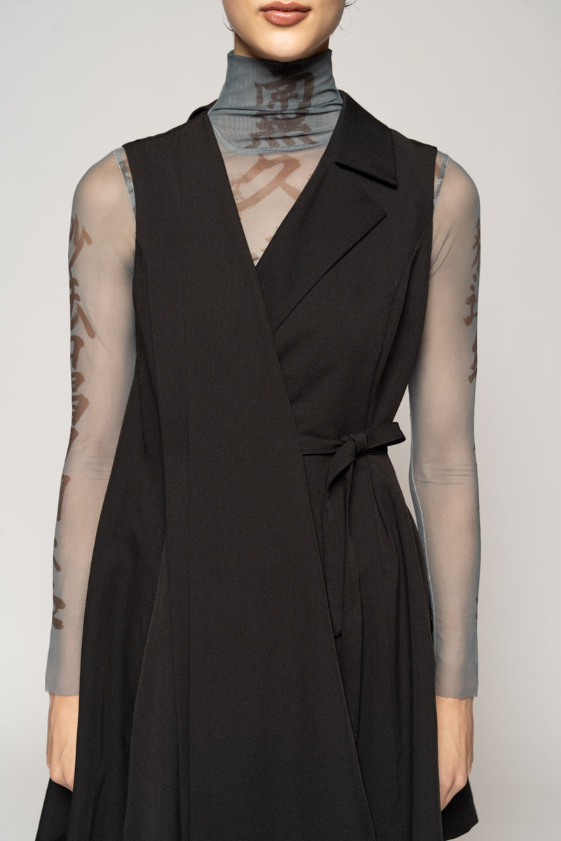 Kusa Long Vest Blk