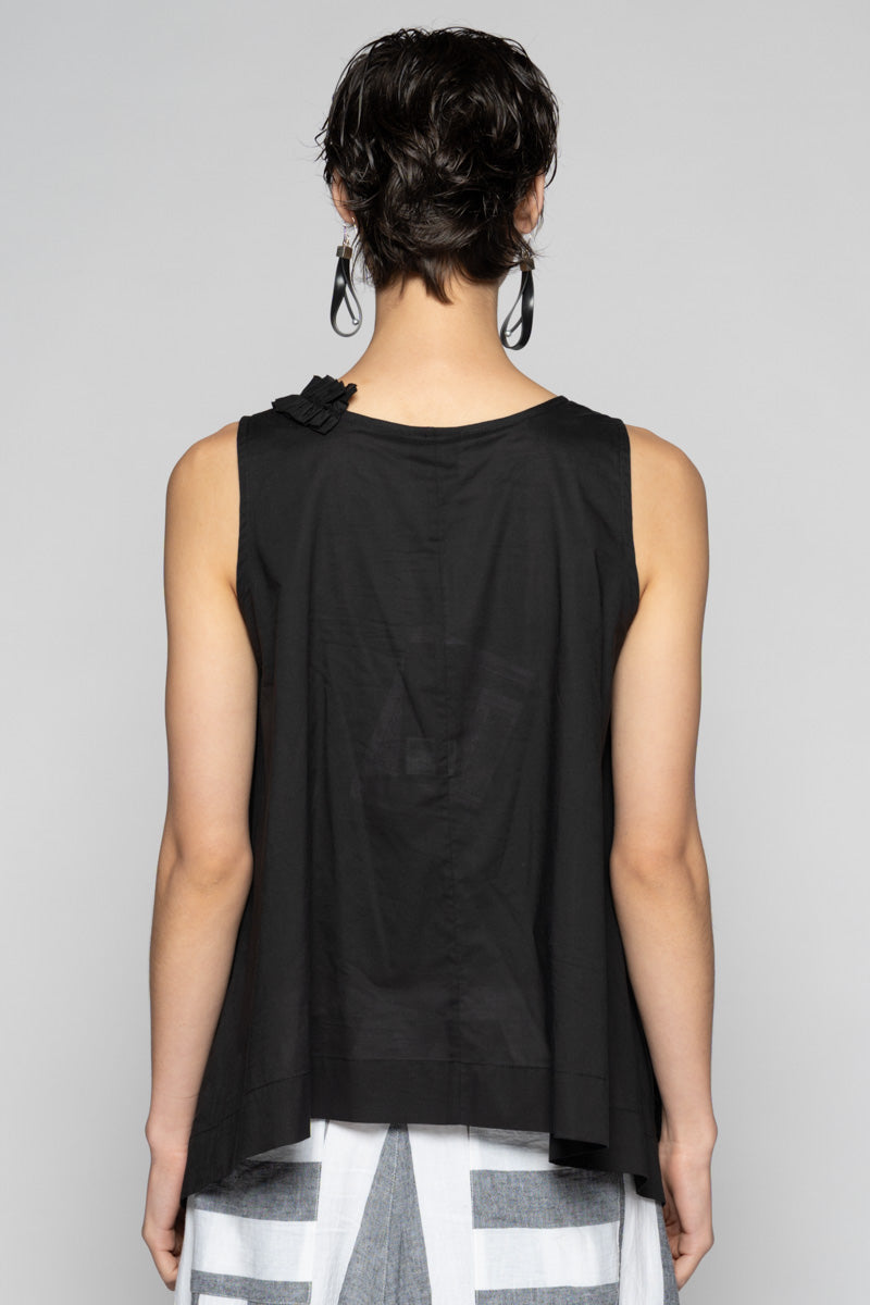 Mimi Frill Tank Blk