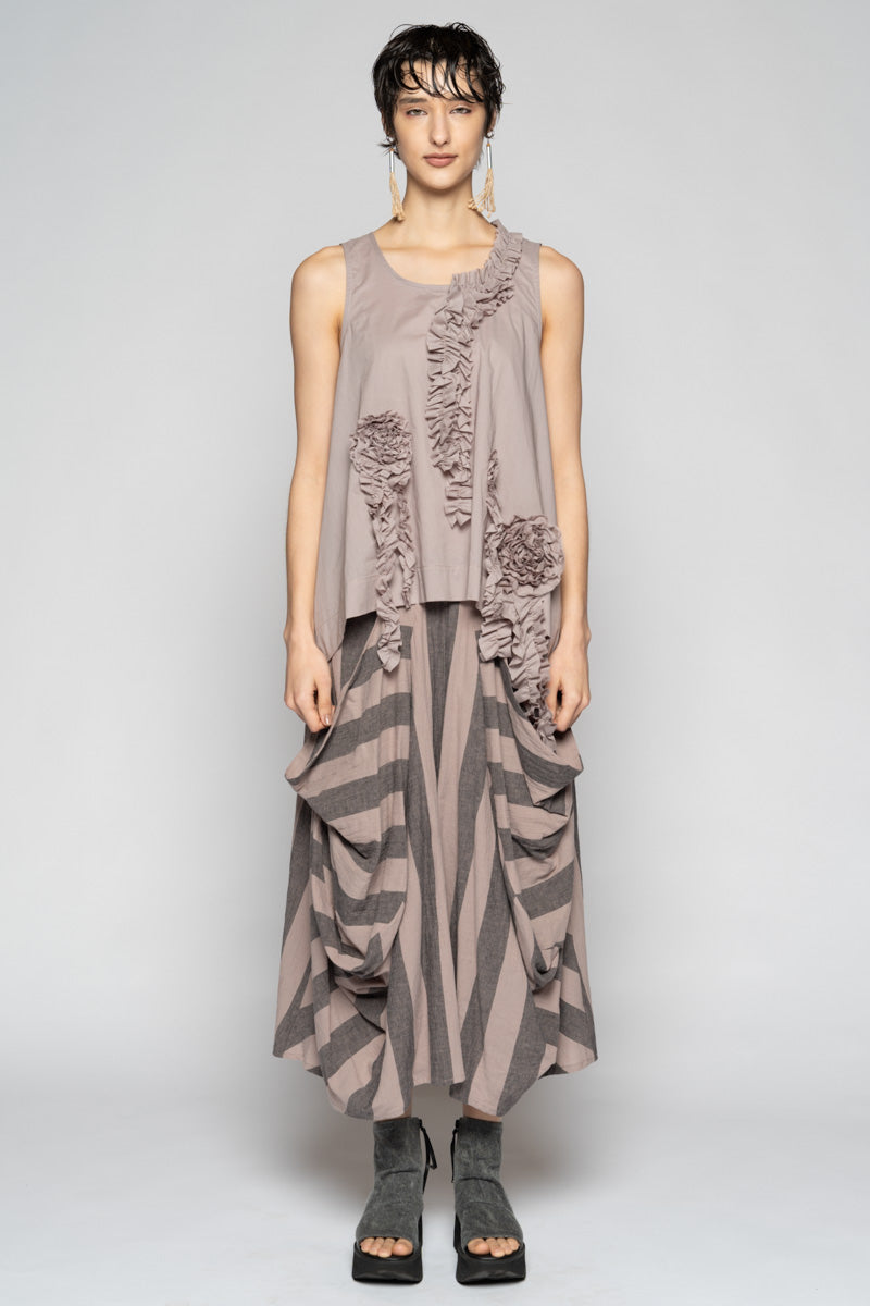 Mimi Frill Tank Slate