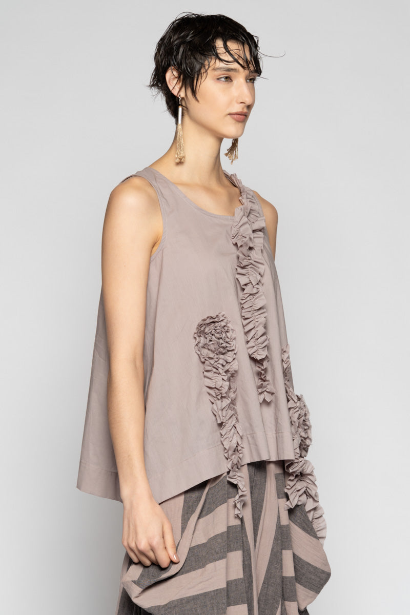 Mimi Frill Tank Slate