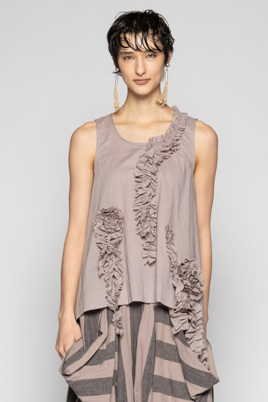 Mimi Frill Tank Slate