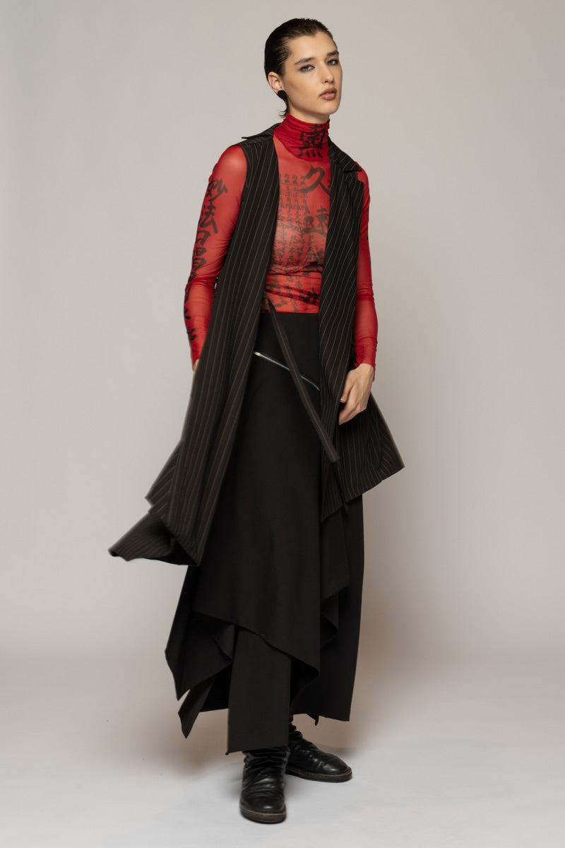 Kusa Long Vest Stripe