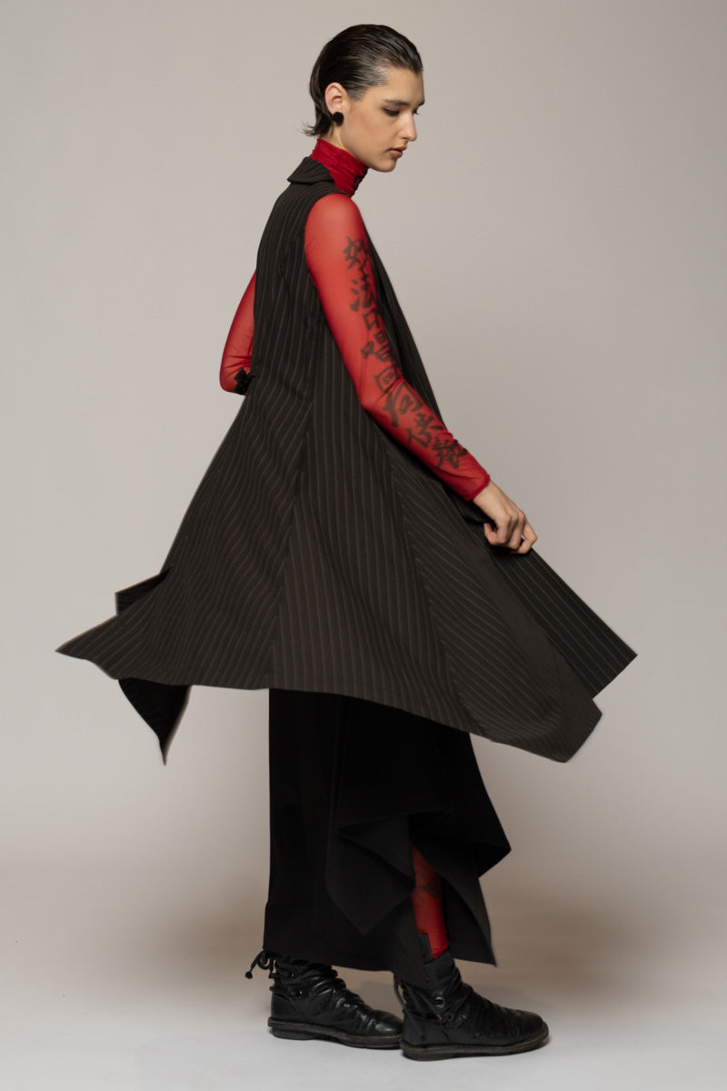 Kusa Long Vest Stripe