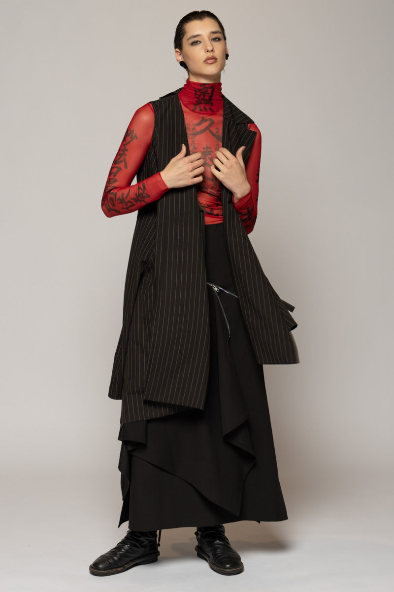 Kusa Long Vest Stripe