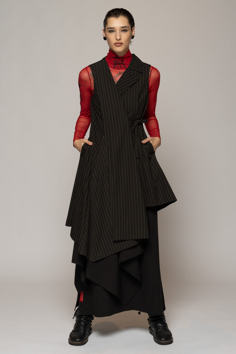 Kusa Long Vest Stripe