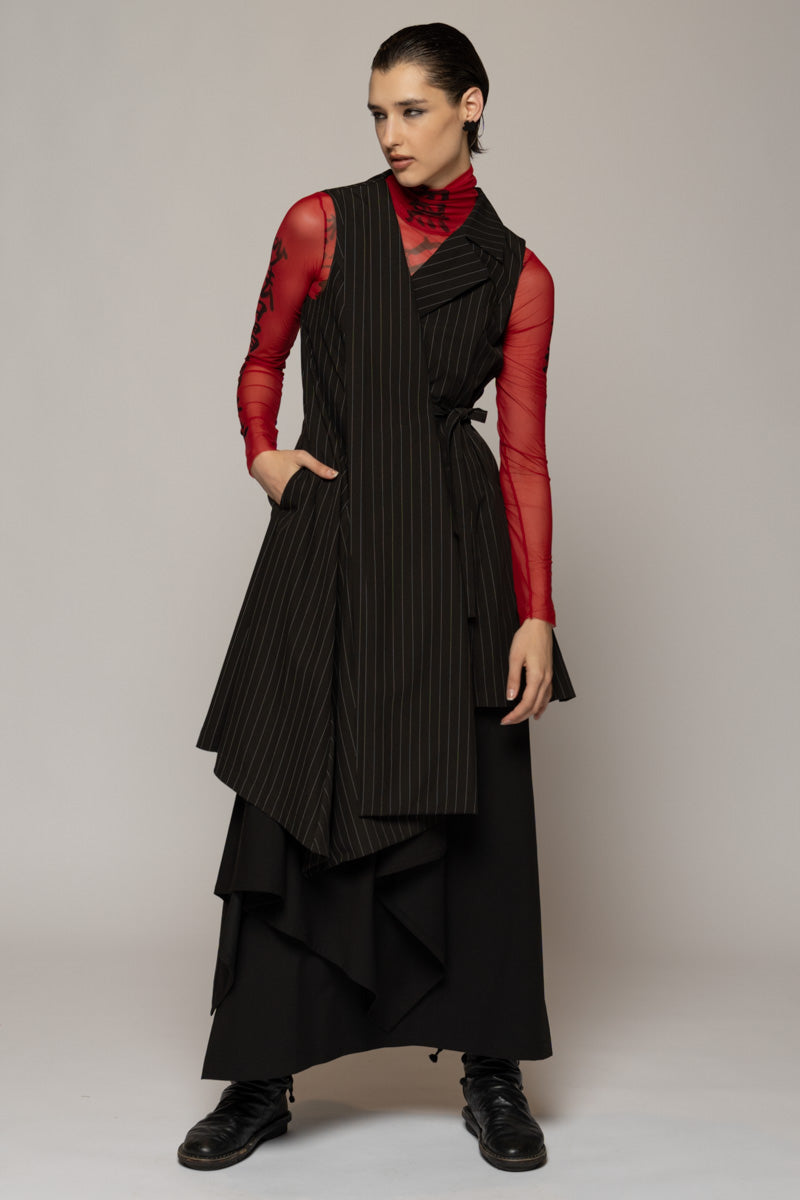 Kusa Long Vest Stripe