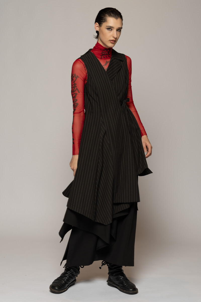 Kusa Long Vest Stripe