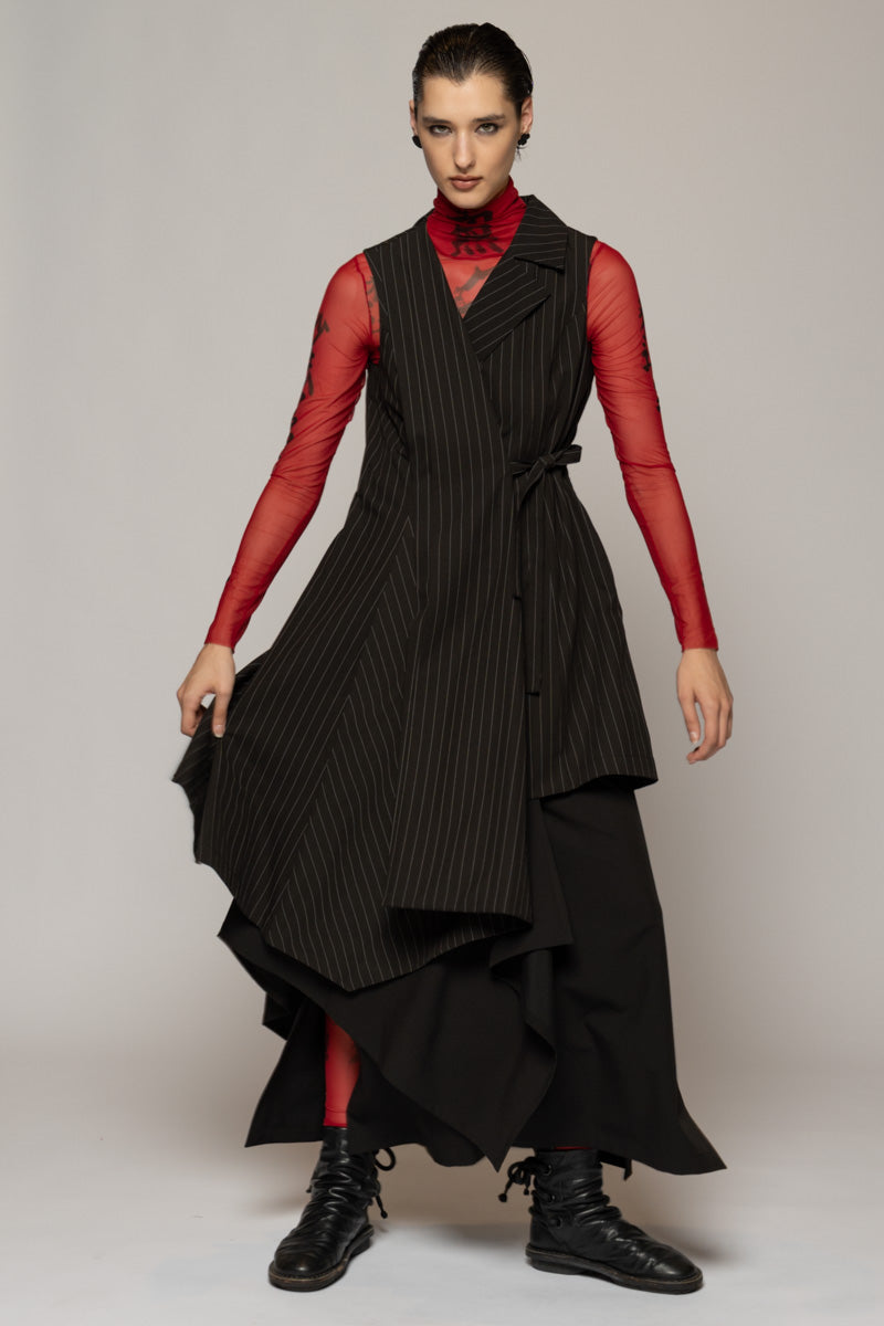 Kusa Long Vest Stripe