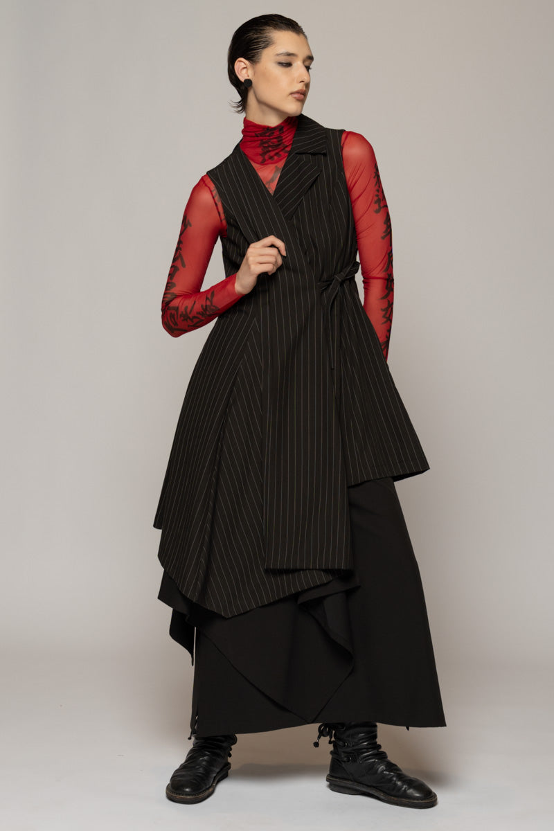 Kusa Long Vest Stripe