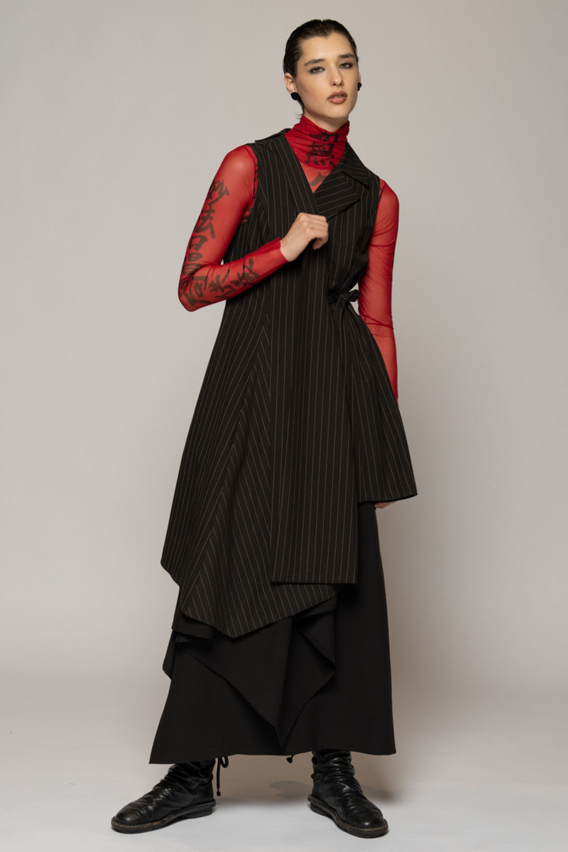 Kusa Long Vest Stripe
