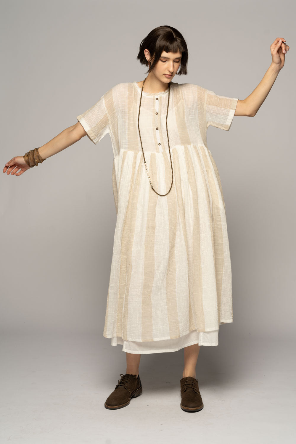 Wattle Gather Dress Ntr