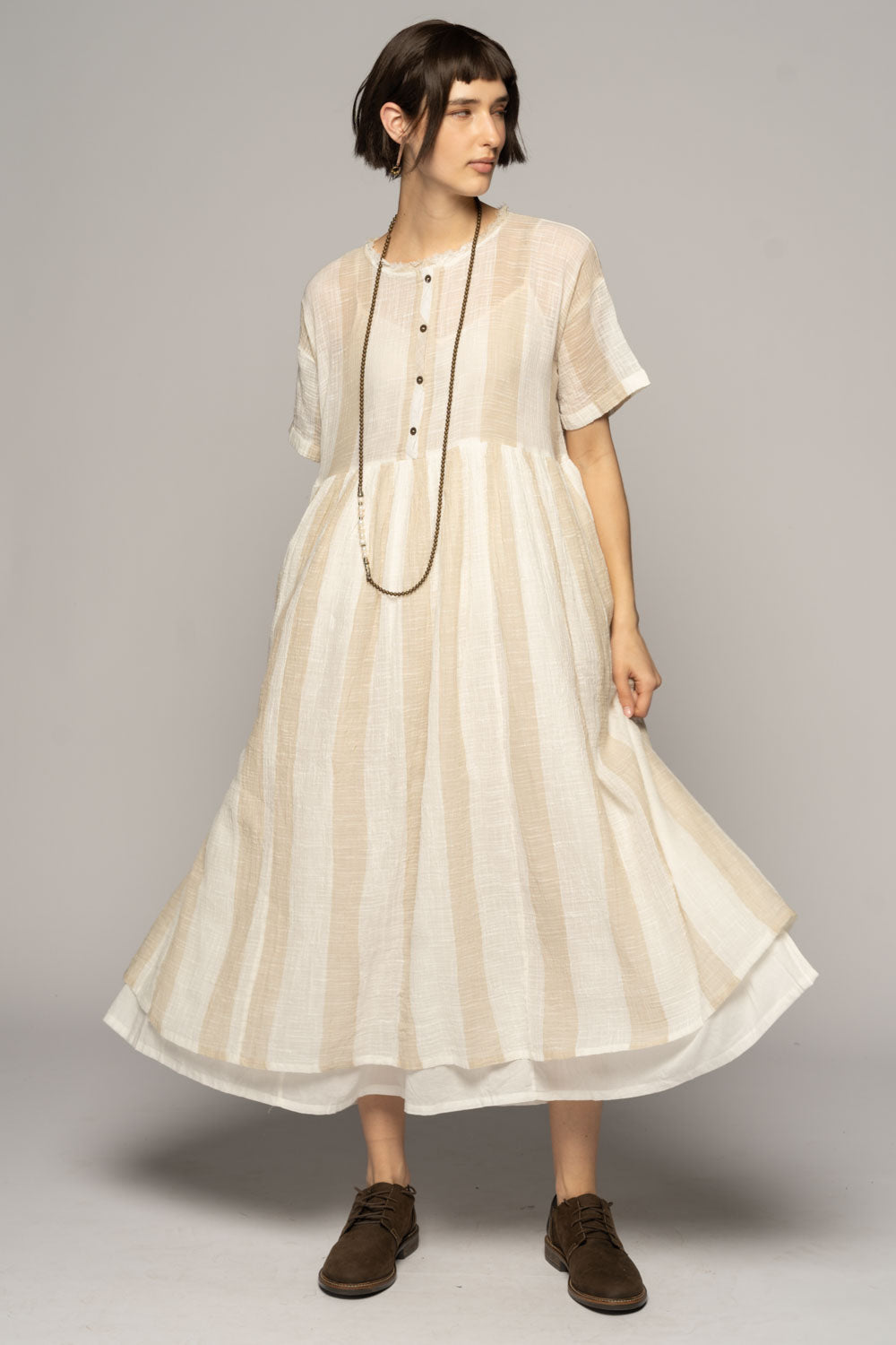 Wattle Gather Dress Ntr