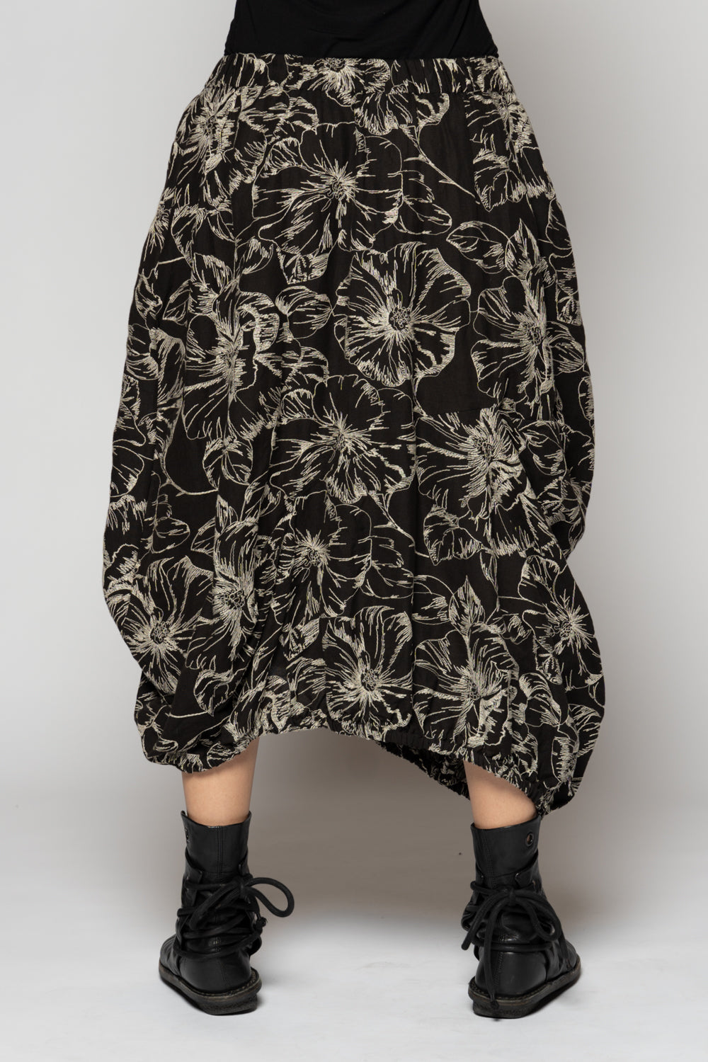 Sazanka Balloon Skirt Blk