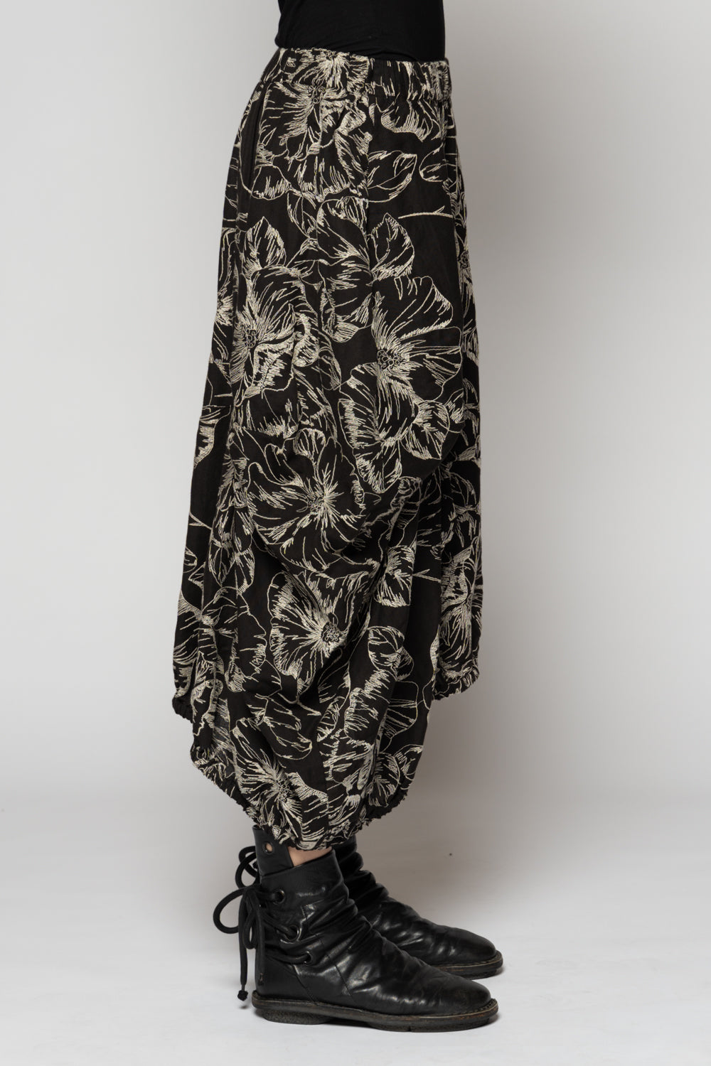 Sazanka Balloon Skirt Blk