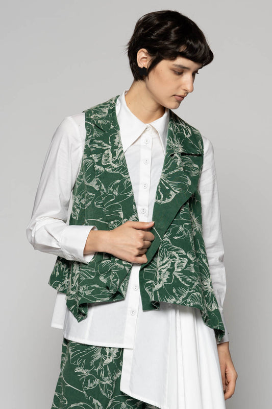 Sazanka Vest Sage