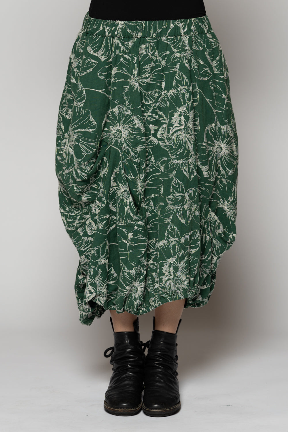 Sazanka Balloon Skirt Sage
