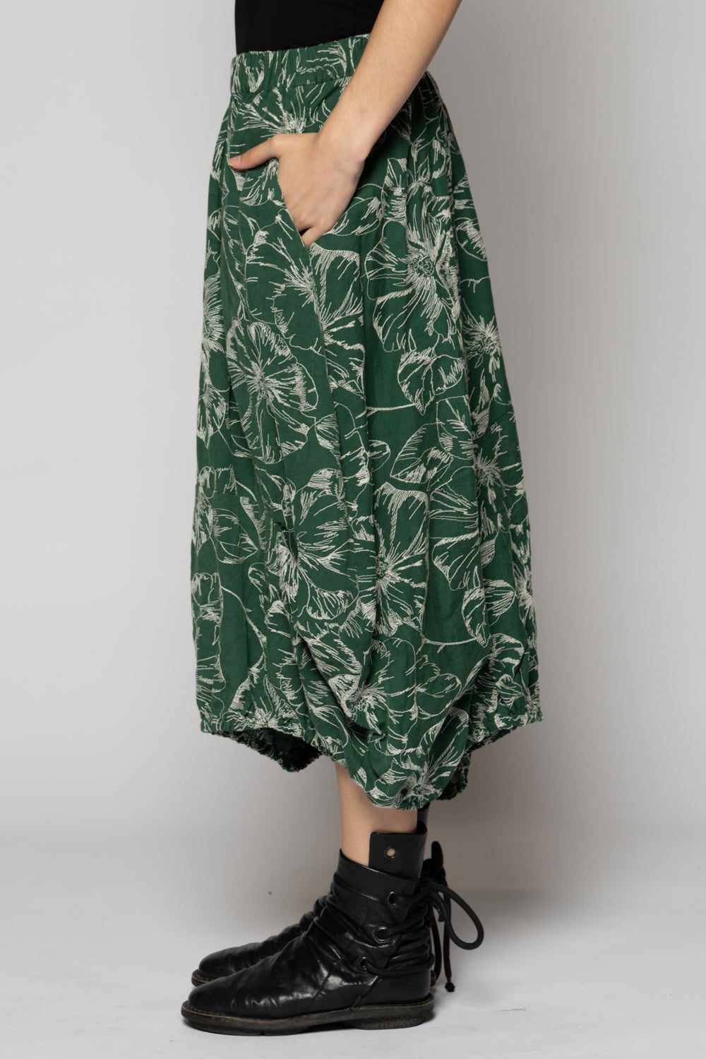 Sazanka Balloon Skirt Sage