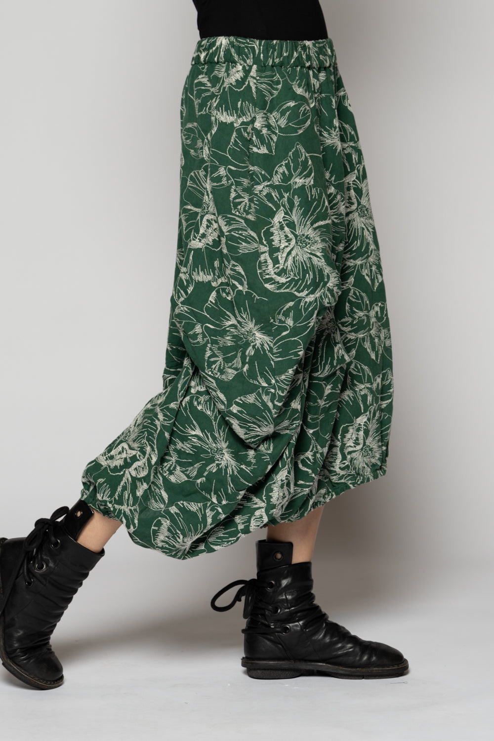 Sazanka Balloon Skirt Sage