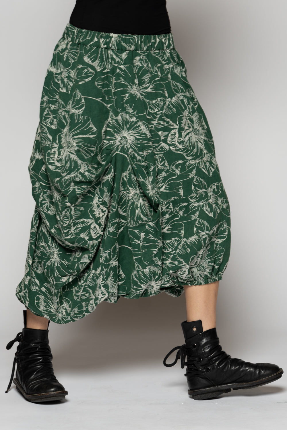 Sazanka Balloon Skirt Sage