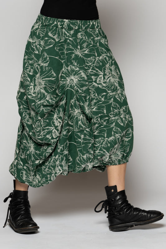 Sazanka Balloon Skirt Sage