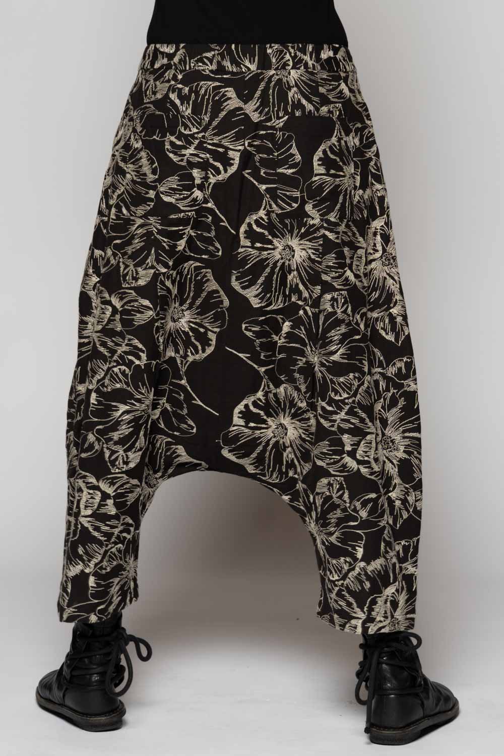 Sazanka Low Pants Blk