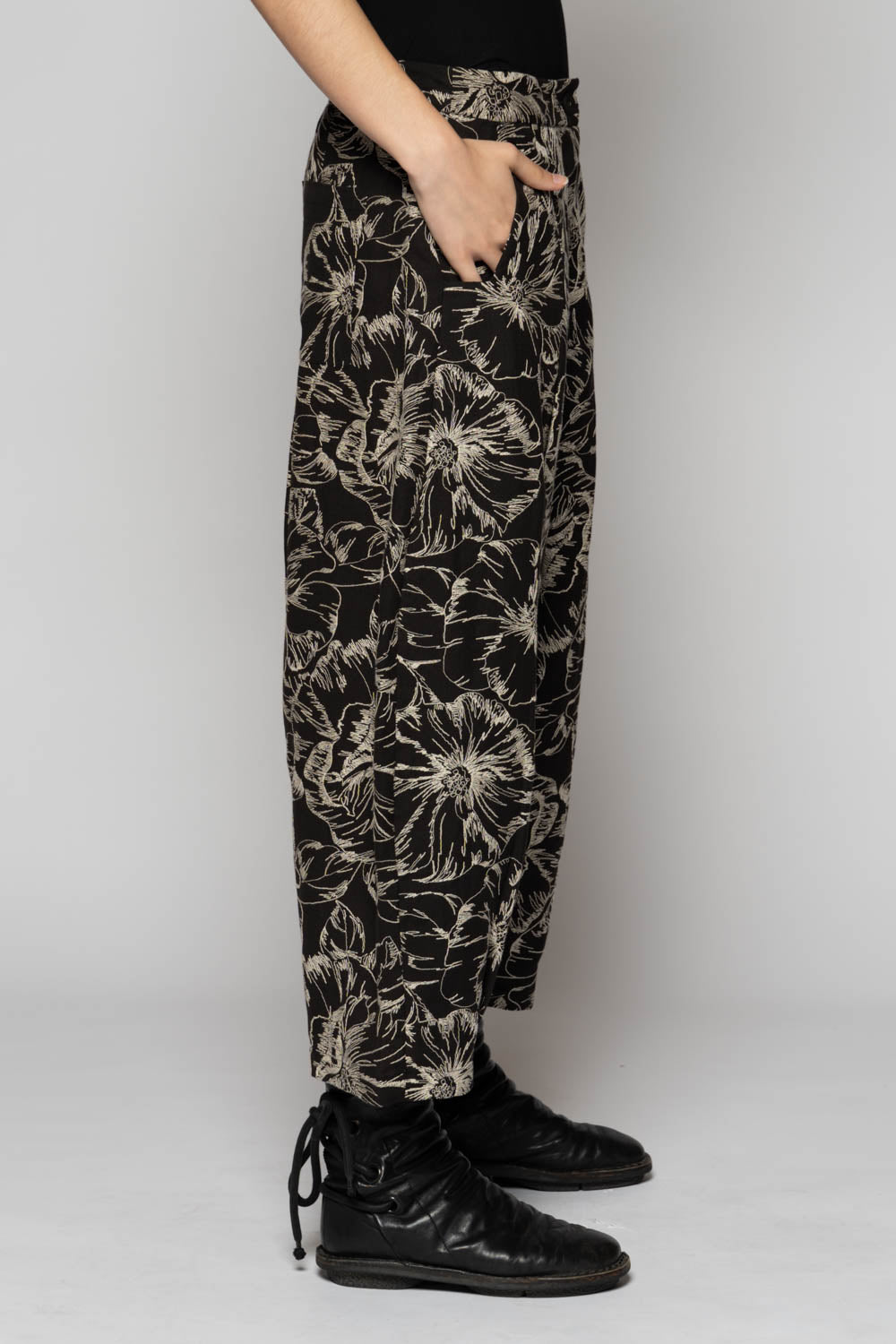 Sazanka Low Pants Blk