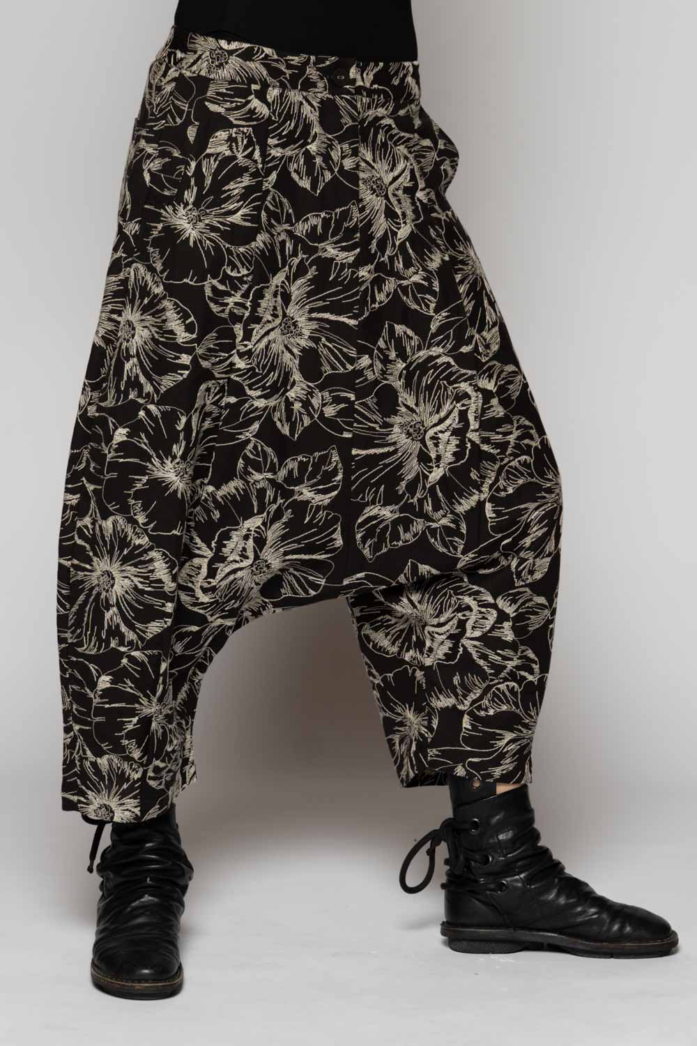 Sazanka Low Pants Blk