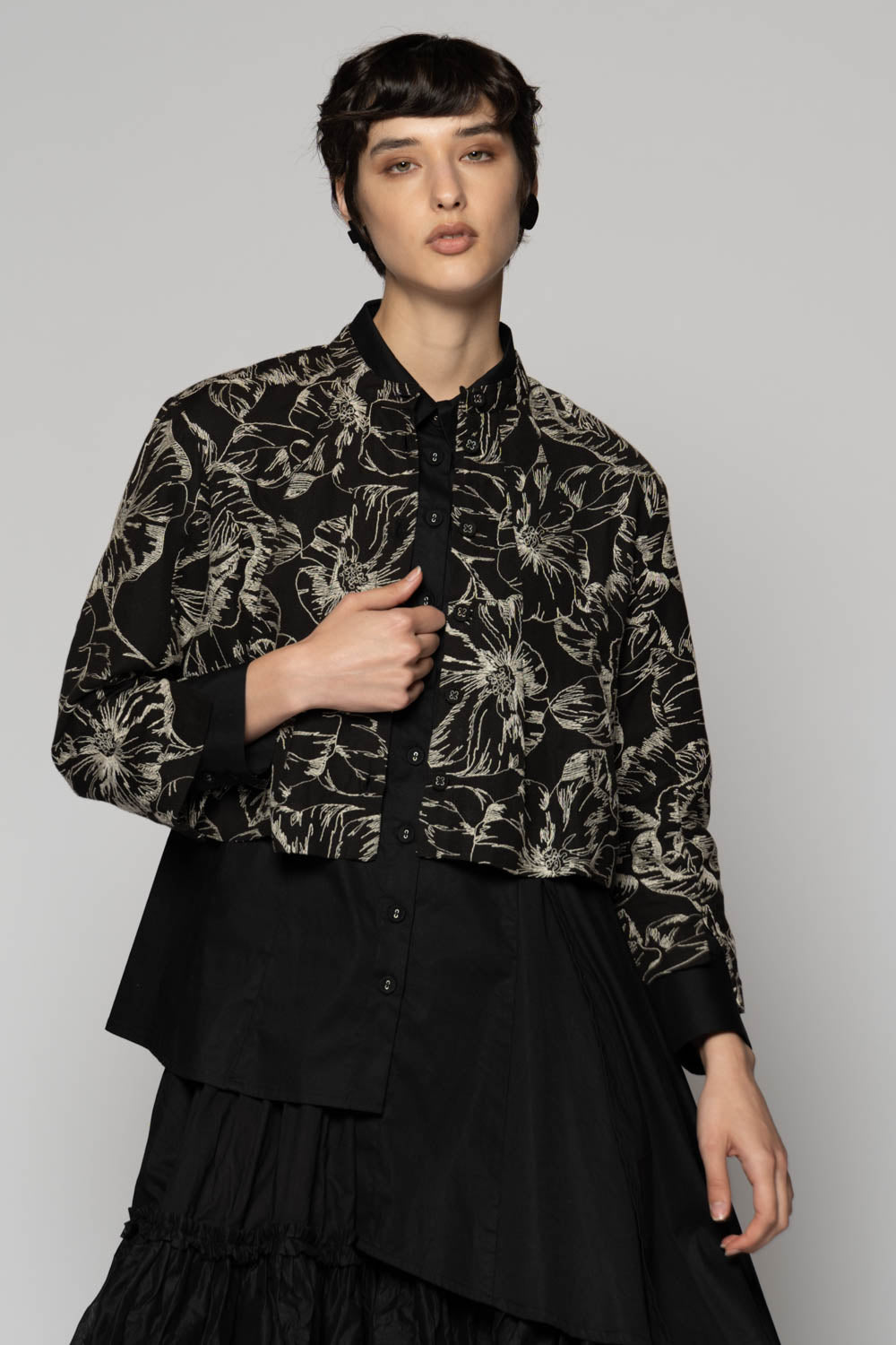 Sazanka Short Jacket Blk