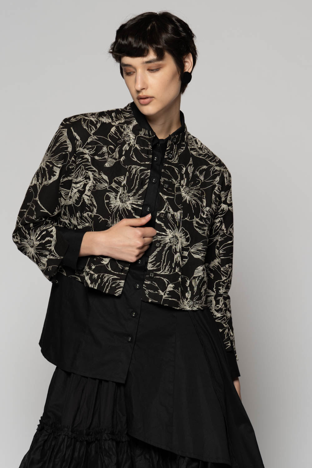 Sazanka Short Jacket Blk