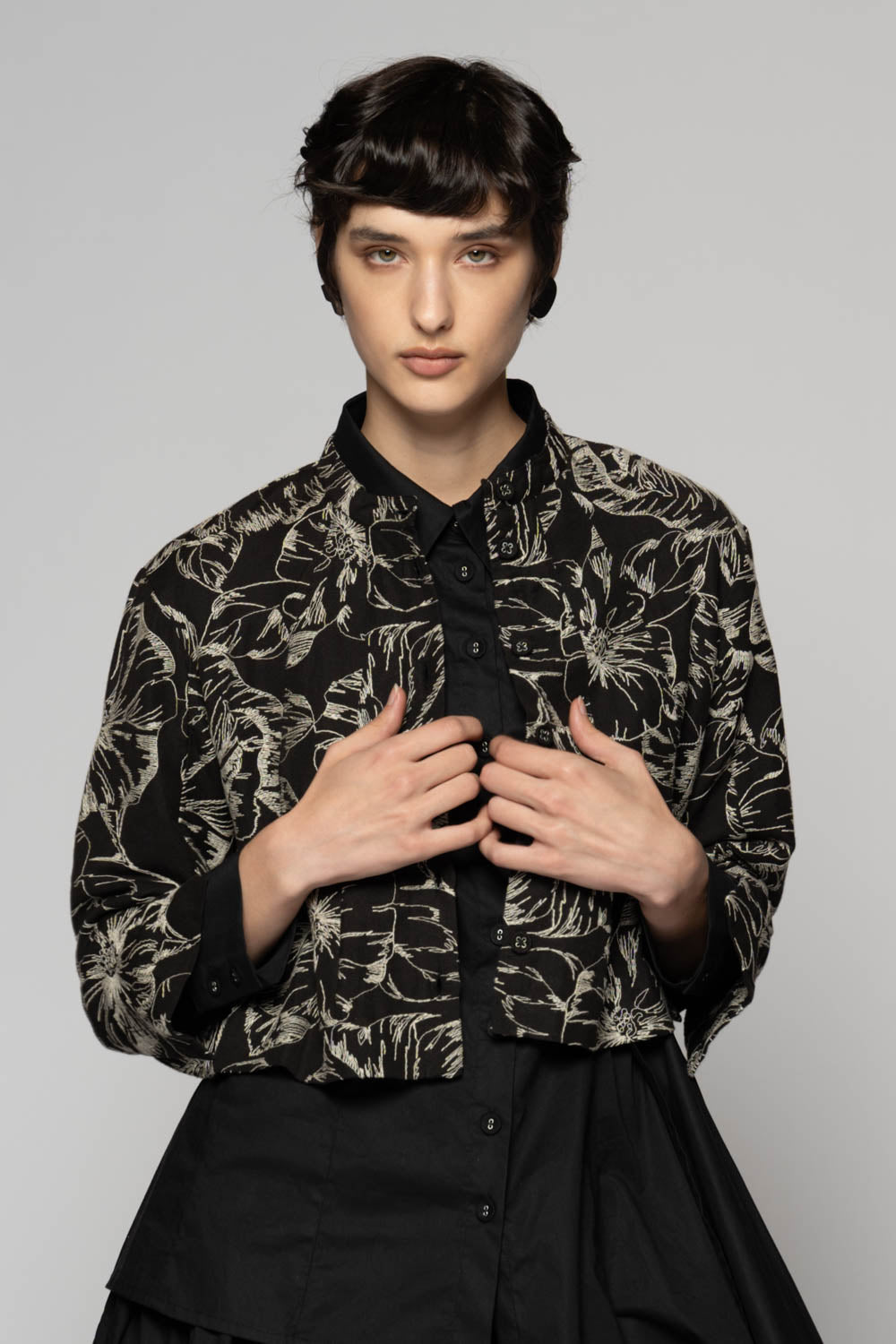 Sazanka Short Jacket Blk