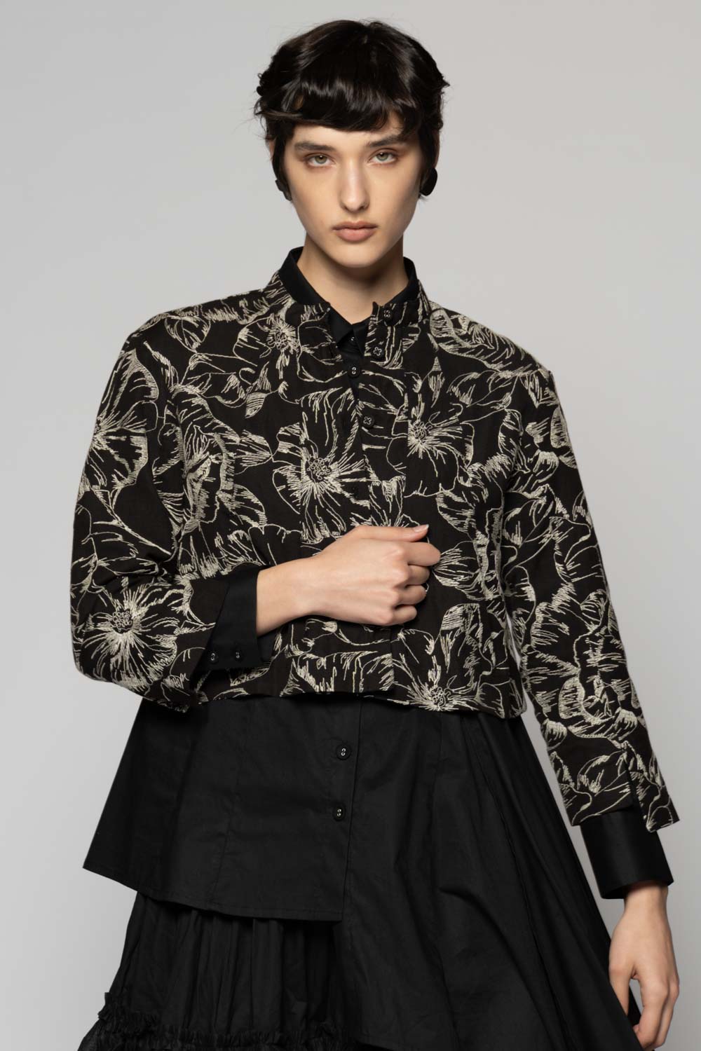 Sazanka Short Jacket Blk