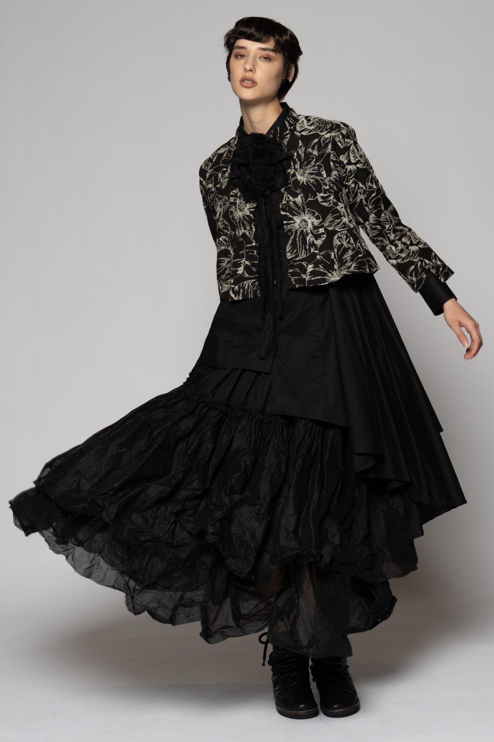 Sazanka Short Jacket Blk