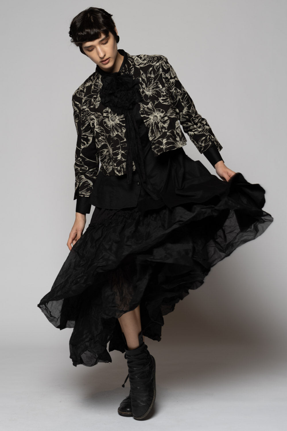 Sazanka Short Jacket Blk