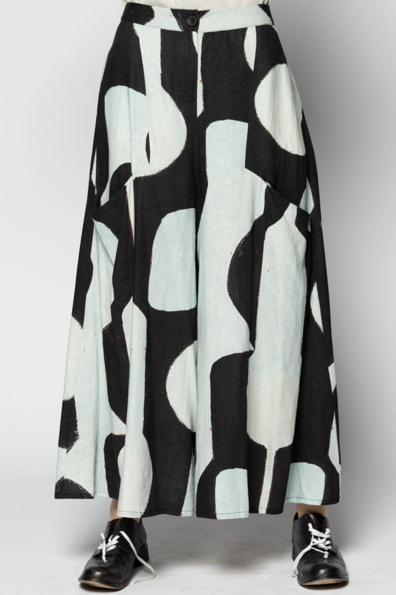 Kakure Wide Pants Blk