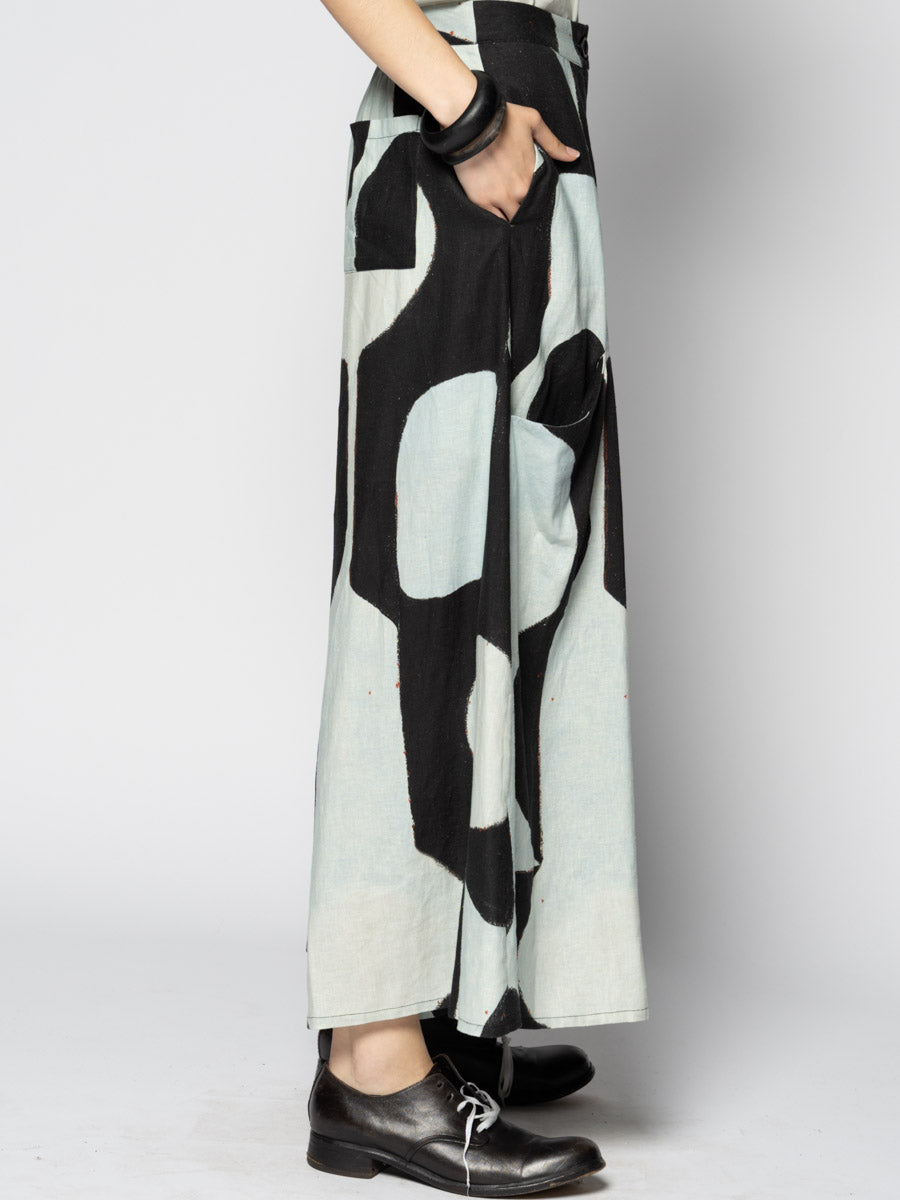 Kakure Wide Pants Blk