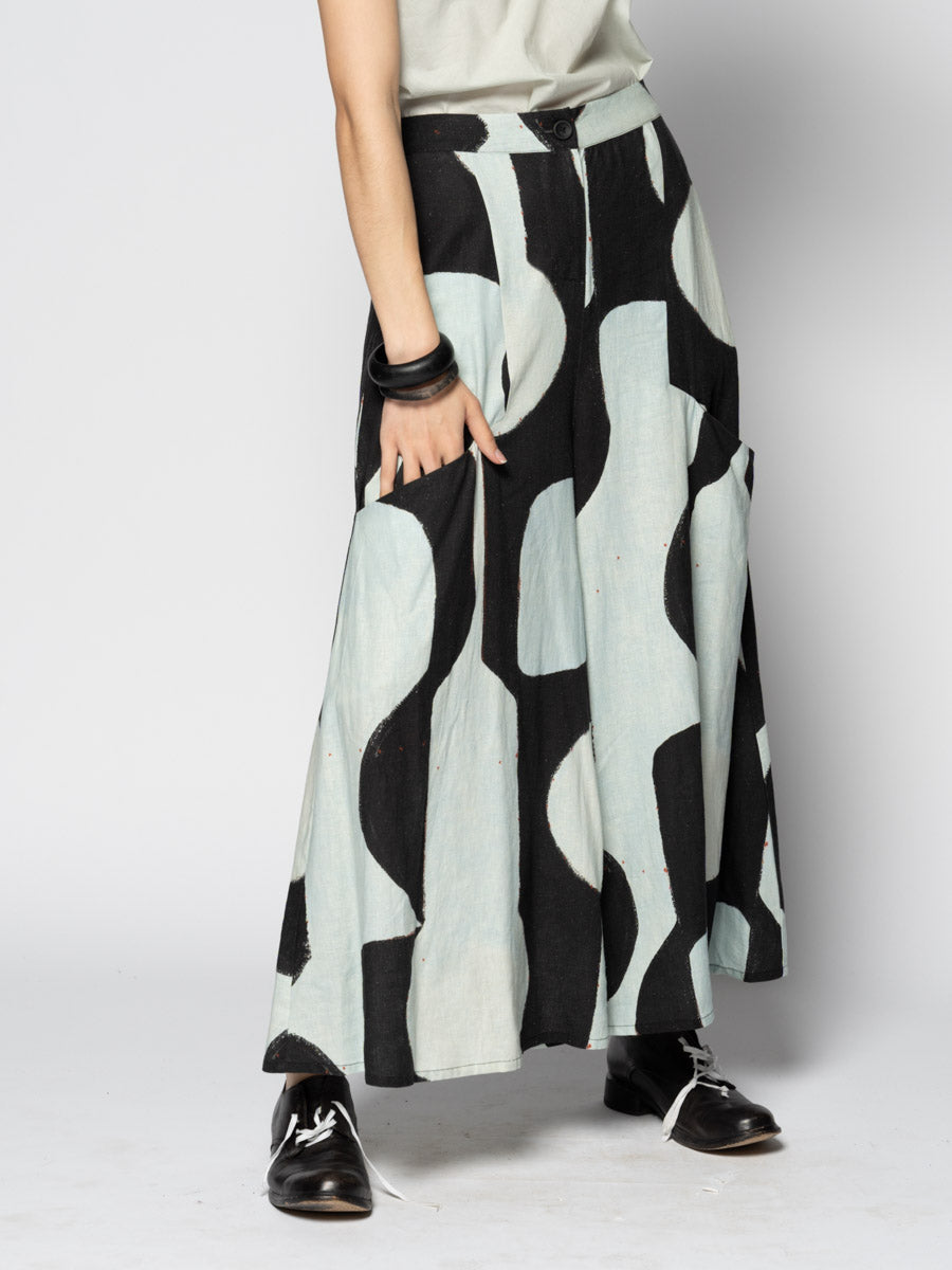 Kakure Wide Pants Blk