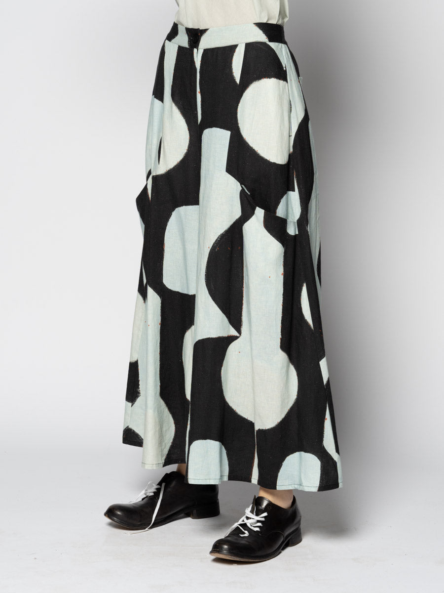 Kakure Wide Pants Blk