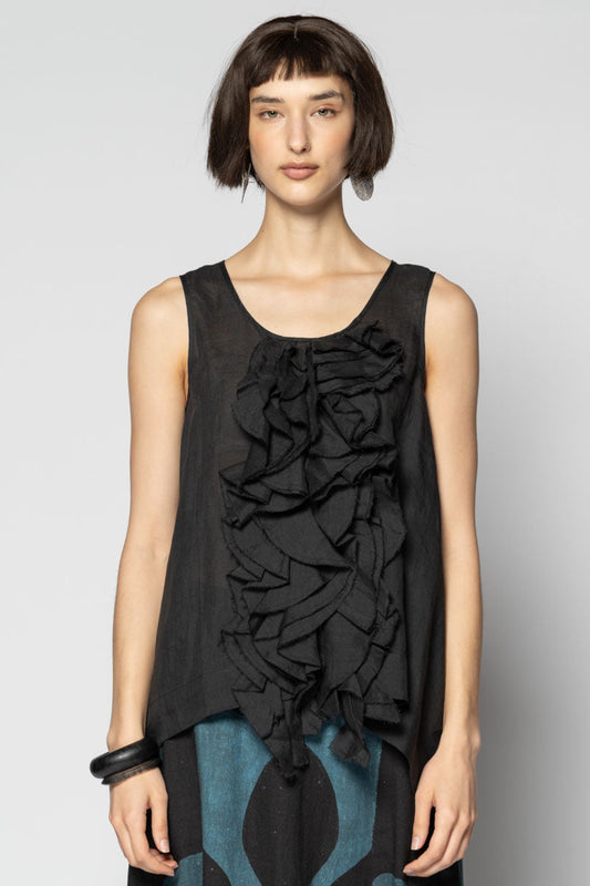 Sumi Frill Top Blk