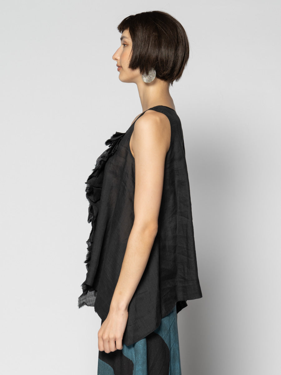 Sumi Frill Top Blk
