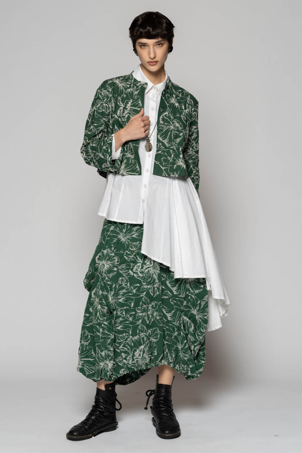 Sazanka Short Jacket Sage