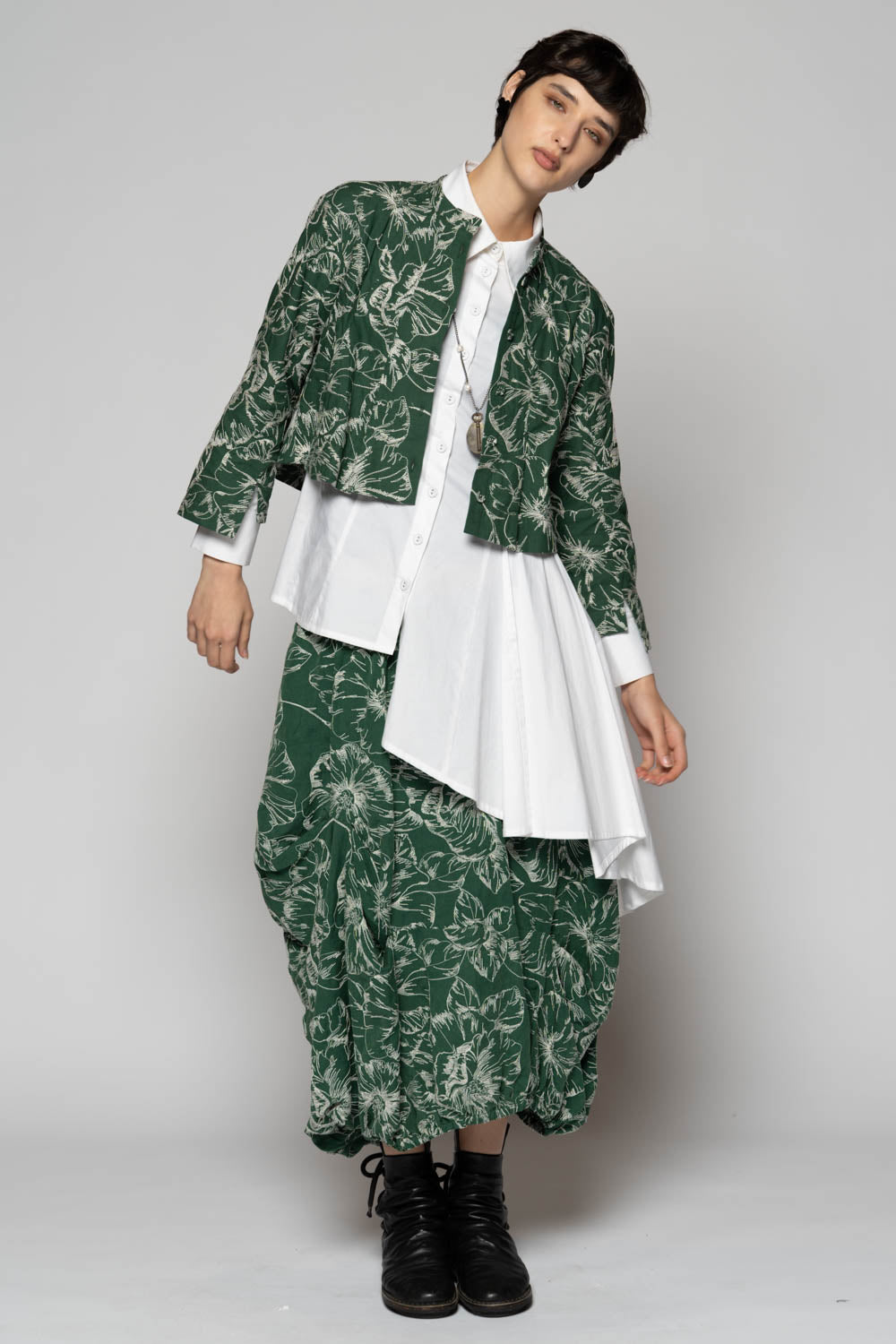 Sazanka Short Jacket Sage