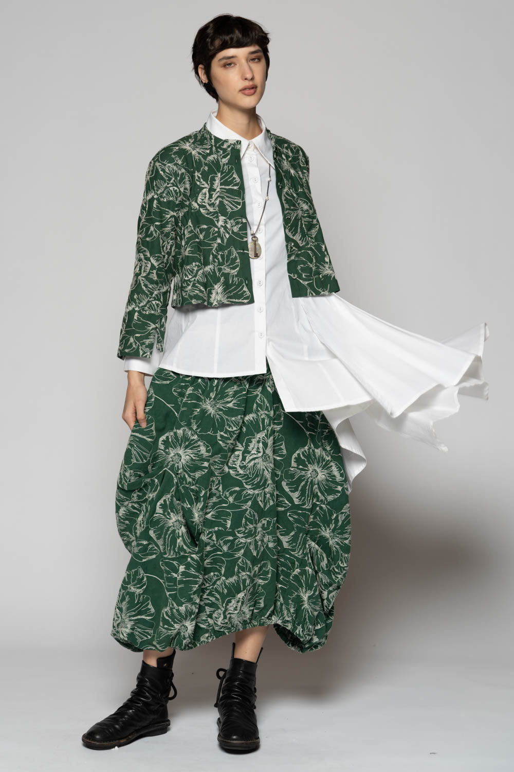 Sazanka Short Jacket Sage