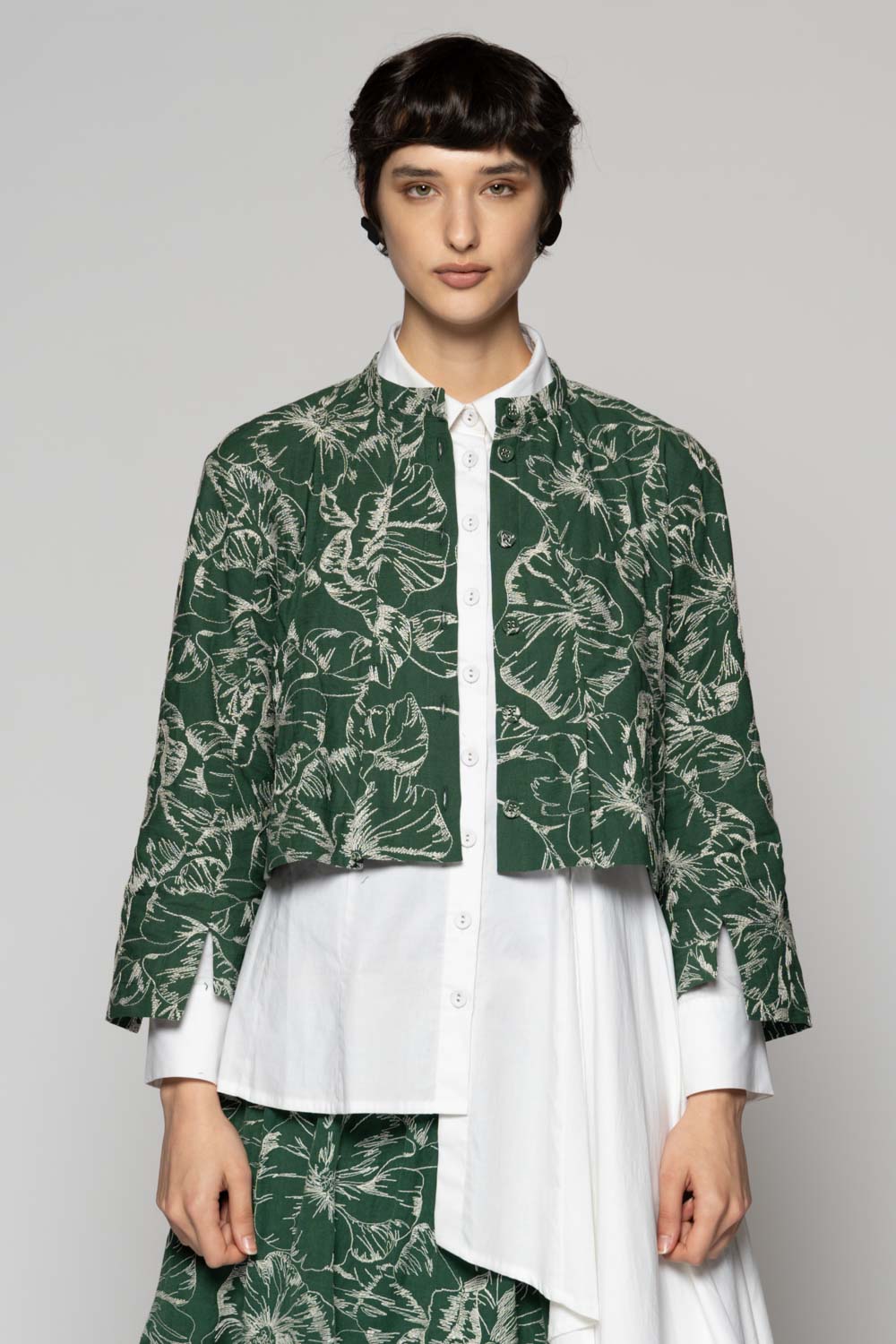 Sazanka Short Jacket Sage