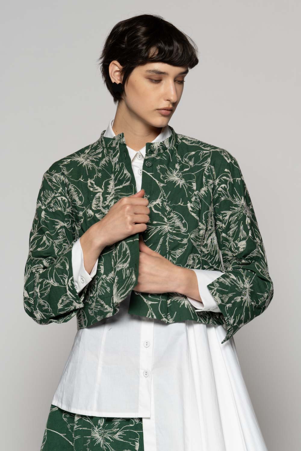 Sazanka Short Jacket Sage