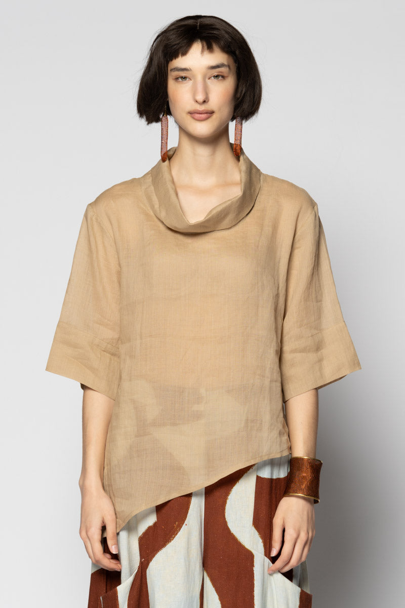 Sumi Neck Top Wheat