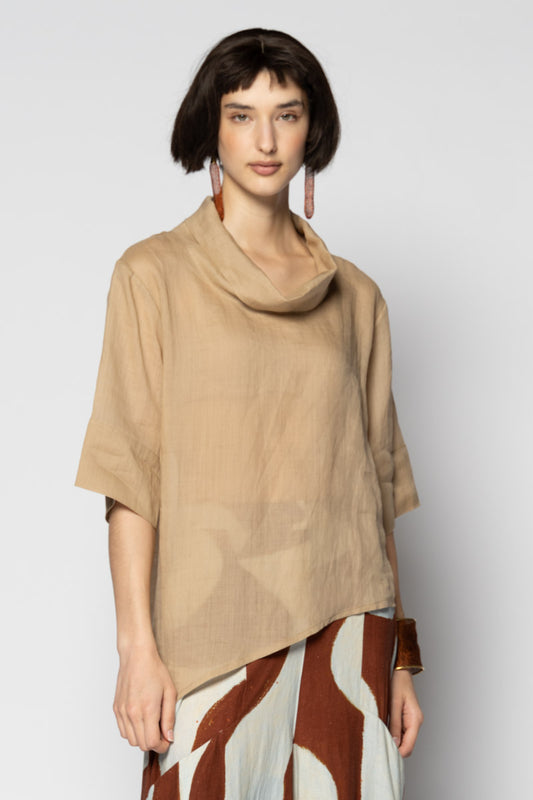 Sumi Neck Top Wheat
